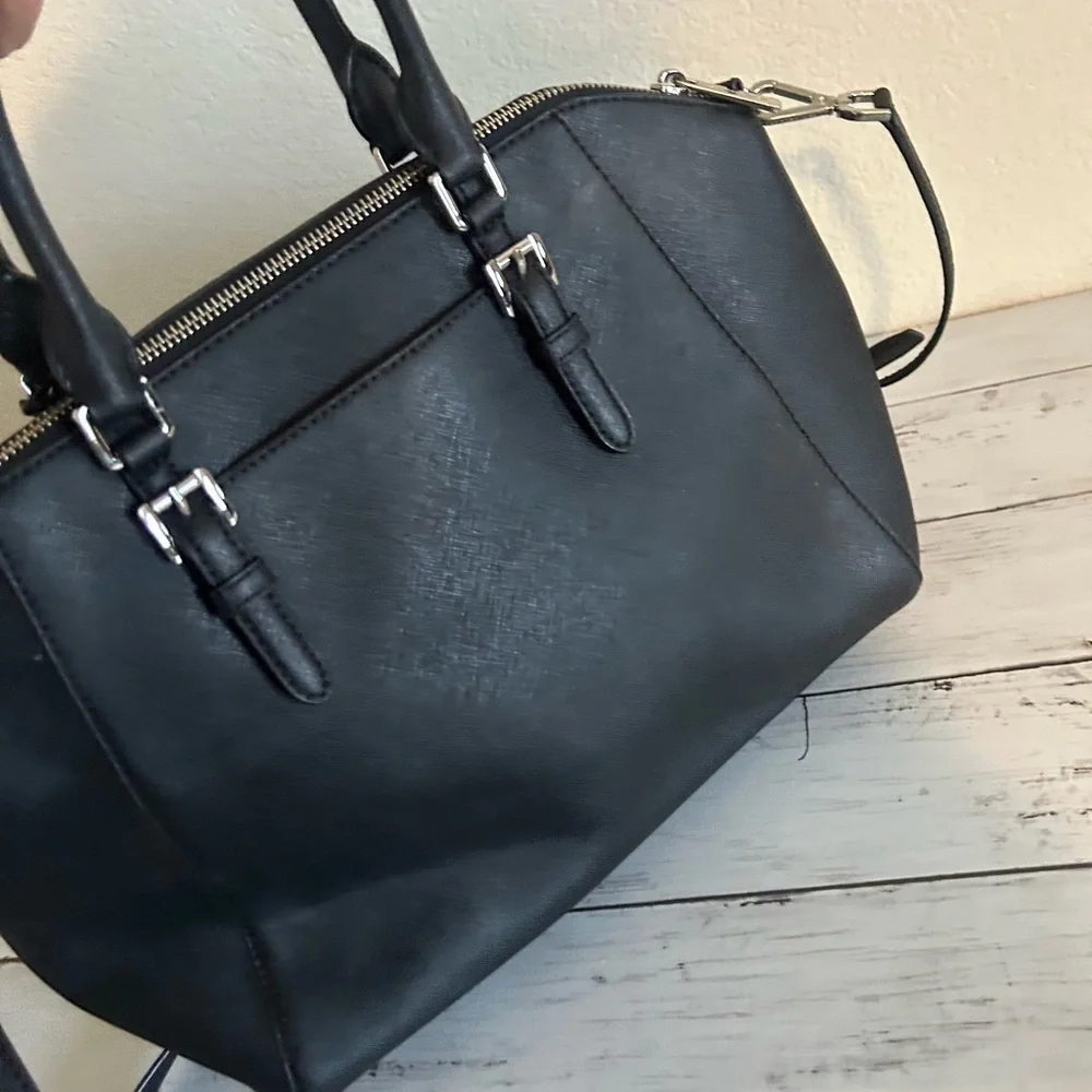 Michael Kors Nero Black and silver Purse with crossbody strap